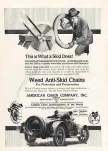 1919 American Chain: This Is What a Skid Does Vintage Print Ad - Picture 1 of 1
