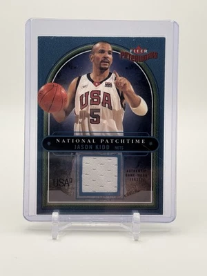 2003-04 FLEER PATCHWORKS PATCHTIME Jason Kidd Blue USA Game Worn Jersey /200  🔥 - Image 1 of 2