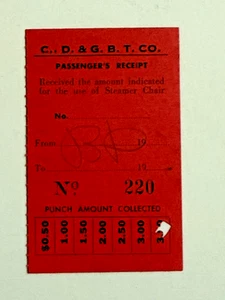 Great Lakes Steamship Passenger Receipt Ticket Stub, Vintage - Bild 1 von 2