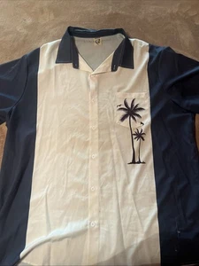 HARDADDY XXL MENS SHORT SLEEVE SHIRT TROPICAL PALM TREES - Picture 1 of 5