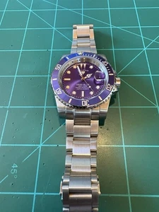 NEU Legend Herren 200m tiefblau Taucher ägyptisches blaues Zifferblatt Miyota Quarz SS Uhr - Bild 1 von 6