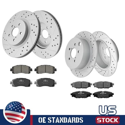 For Subaru Impreza Crosstrek 2018-2023 Front Rear Disc Rotors Ceramic Brake Pads - Image 1 of 4