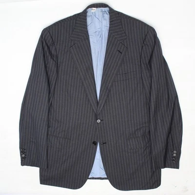 Abrigo Traje Brioni Senato Para Hombre 42R Gris Azul Rayas Super 180s Chaqueta de Lana Italia  Foto 1 de 4