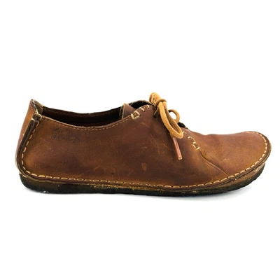 Mujer 7.5 M Clarks Originals Mocasín Faraway Field Cuero Marrón Suela Crepé Foto 1 de 4