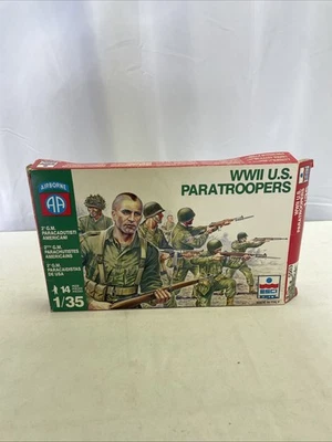 ESCI ERTL SEGUNDA GUERRA MUNDIAL EE.UU. Paracaidistas - 14 figuras en escala 1/35 ¡Nuevo! Foto 1 de 4
