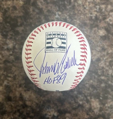 Johnny Bench Signed Autographed Hall of Fame Logo Baseball “HOF 89” Insc PSA/DNA - Image 1 of 3