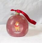 Disney Winnie the Pooh Baby's First Christmas Ornament Glass Globe Ball Dangle 