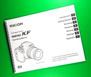 Owners Manual for Ricoh Pentax KF Camera, 152 Pages W/Clear Covers! - Picture 1 of 1
