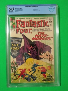 Fantastic Four # 21. Dezember 1963 Hate Monger Sgt Fury CBCS Klasse 5.0 Marvel Comics - Bild 1 von 2