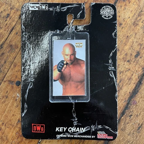 Vintage 1999 Bill Goldberg World Wrestling Federation Key Chain - NEW Cover