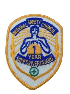 Vintage National Safety Council 3 Jahre Safe Driver Award Stoff Aufnäher - Bild 1 von 4