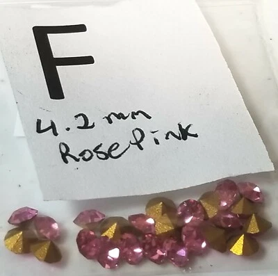 De colección Cristal 4mm Swarovski Estrás Punta Trasera Vidrio Joyería Artesanal Reparación #2010 Foto 1 de 3