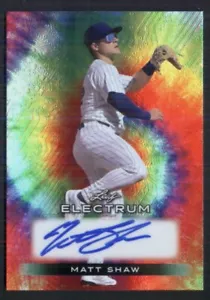 2024 Leaf Electrum Matt Shaw auto Tie-Dye #d/49 Chicago Cubs - Picture 1 of 2