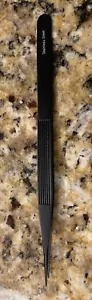 NEW OLD STOCK UNBRANDED DIAMOND 6" TWEEZERS BLACK - GROOVED STAINLESS STEEL - Picture 1 of 4