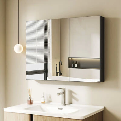 60x80cm Spiegelschränke Spiegelschrank Badschrank Mit Spiegel Badezimmerschrank - Bild 1 von 4