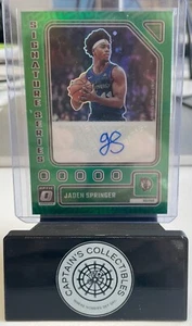 2023-24 Panini Donruss Optic Jaden Springer Green Signature Series Auto #SS-JSP - Bild 1 von 2
