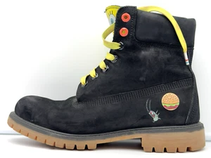 Timberland SpongeBob Schwammkopf Herren Premium Wildleder Schwarz Stiefel Größe 10 - Bild 1 von 23