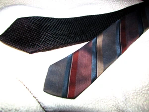 MENS TIES 2: brown KINGS FOR MEN, brown stripe AUSTIN MANOR  (clst Z) - Picture 1 of 2