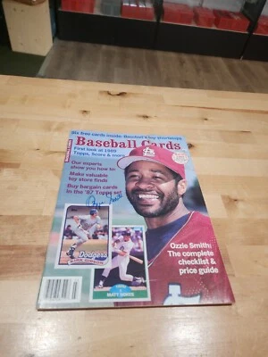 OZZIE SMITH Signed Autographed 1989 Baseball Cards Magazine No Coa SHOWS WEAR - Image 1 of 4