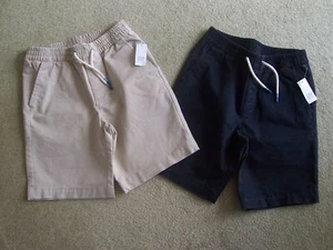 LOT of 2 Boys Size Large 10 GAP Black & Sand Khaki Shorts NWT - Picture 1 of 5