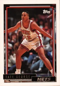 1992-93 Topps Gold #314 - Tate George - New Jersey Nets 92-690 - Picture 1 of 2