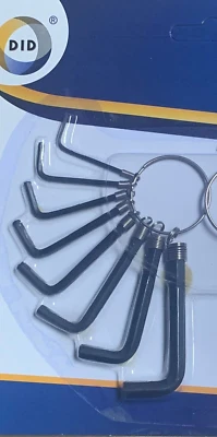Allen Keys Hex Wrench Hexagon 8 PCs Metric Short Arm Keys Allan Keys  Key Ring - Image 1 of 3