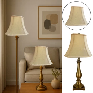Square Cut Corner Lamp Shade Octagonal Cream Pattern Fabric Easy Fit Light Shade - Picture 1 of 6