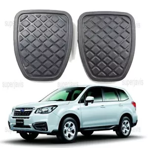 1Pair Rubber Replacement Brake Clutch Pedal Pads Cover For Subaru Forester 98-17 - Picture 1 of 12