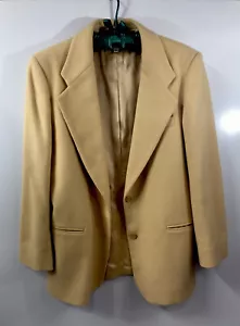 Blazer de lana amarilla frijol amarillo pálido LL de colección talla 8 pequeños defectos de colección - Imagen 1 de 6