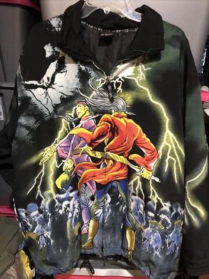 Vinatge 90s Anime Samurai Chaqueta de Lucha Hombre’s Talla Mediana Foto 1 de 4