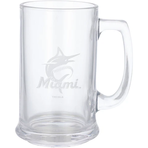 Miami Marlins 15oz. Stein Glass Cover