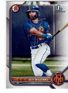 Jett Williams New York Mets 2022 Bowman Draft 1st Bowman - Imagen 1 de 3