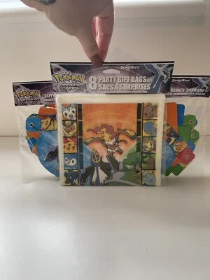 Banners de feliz aniversário Pokemon diamante e pérola X2 e bolsas de peças 2008 - Imagem 1 de 4