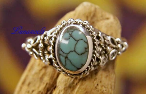 Anillo de plata turquesa - "Breanma" plata 925 con una hermosa turquesa 15 - Imagen 1 de 4