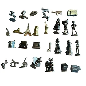 29 Monopoly Tokens Gold Silver Game Playing Pieces Disney Simpsons etc Mixed Age - Imagen 1 de 5