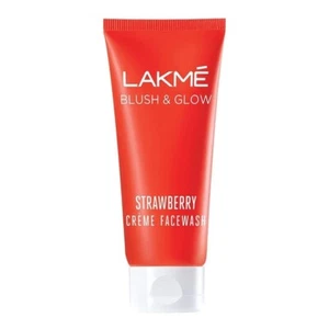 Lakme Blush & Glow Strawberry Creme Face Wash - 100gm - Picture 1 of 9