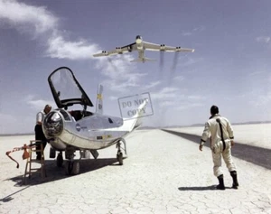 HL-10 on Lakebed with B-52 flyby 8X12 PHOTOGRAPH NASA A - Picture 1 of 1