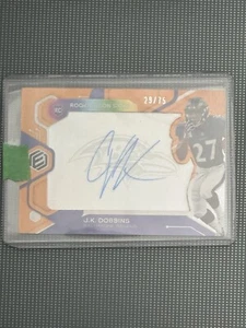 Panini Rookie Neon Signs Gold J.K. Dobbins 2020 automático/75 #RNS-JK Rookie radiocontrol - Imagen 1 de 2