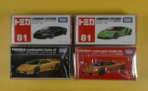 (lot 4pcs) LAMBORGHINI DIABLO SV and CENTENARIO - TOMICA PREMIUM No.15 and No.81 - Picture 1 of 7