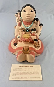Statua vintage Cleo Teissedre artigianale narratore firmata alta 6" 1988 USA - Foto 1 di 15