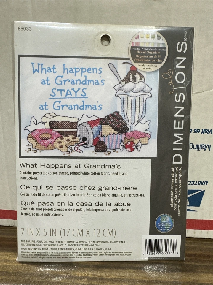 Dimensions 65033 What Happens at Grandma's Cross Stitch Kit