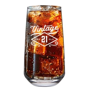 21st Birthday Gift Glass Mug Hiball Age 21 Years Funny Present Keepsake 480ml - Picture 1 of 9
