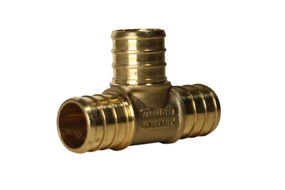 25 Pcs XFITTING 3/4" x 3/4" x 3/4" Pex Tee, 3/4 Pex Barb Crimp, Lead Free Brass - Image 1 of 4