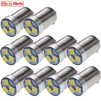 10Pcs H6W BAX9S White LED 3030 3SMD Side Parker Light Interior Dome Bulb 12V DC Foto 1 de 4