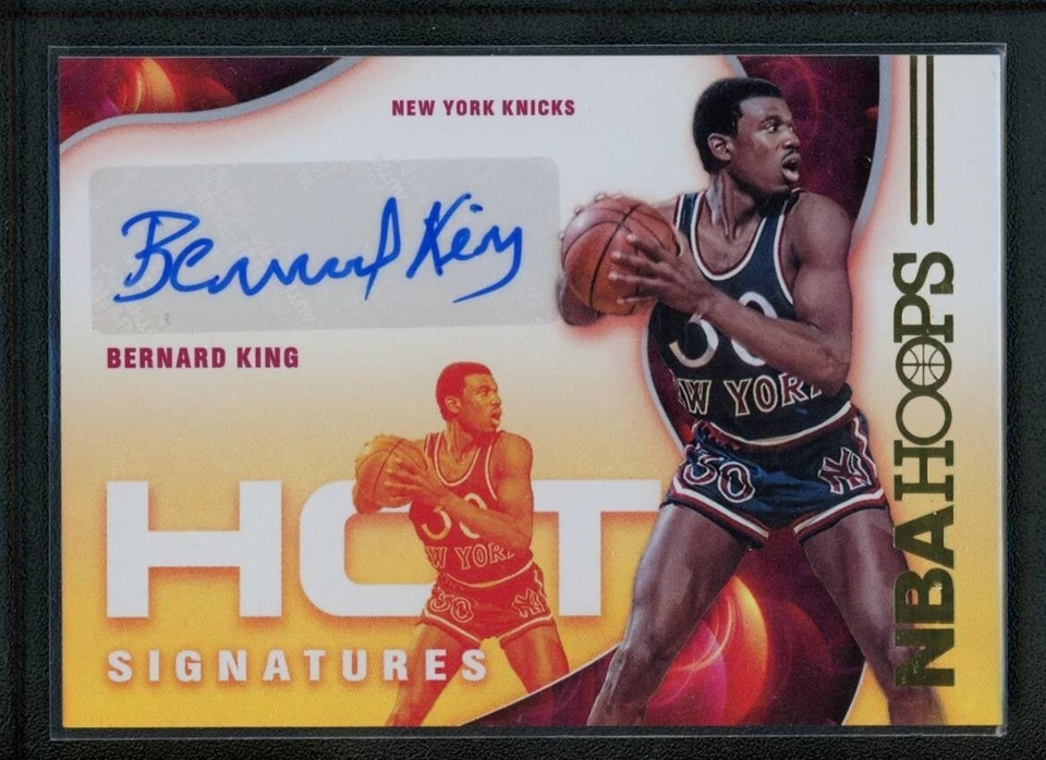2021-22 BERNARD KING AUTO PANINI HOOPS HOT SIGNATURES AUTOGRAPHS - Image 1 of 2