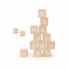 Uncle Goose Lowercase Alphablank Blocks - Made in Usa