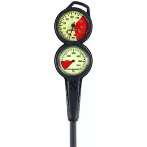 Scubapro Two Gauge Console SP Metal Pressure & Depth Gauge, Imperial - Picture 1 of 1