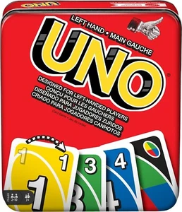 UNO Card Game for Family Night with Cards Specially Designed for Left-Handed - Picture 1 of 6