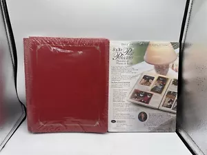 CREATIVE MEMORIES 8x10 RED SCRAPBOOK ALBUM WITH WHITE PAGES & PAGE PROTECTORS - Picture 1 of 6