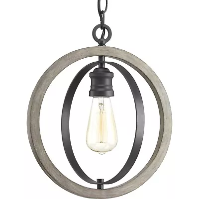 Progress Lighting P500092 Graphite Conestee Single Light 12"W Pendant - Image 1 of 3